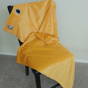 Sapphire Yellow Velvet Curtains Set, Jewel Tones